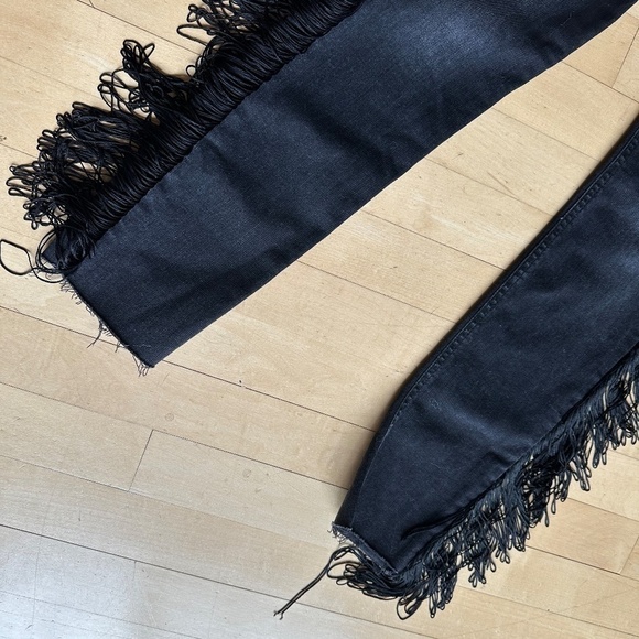 NEW LIU-JO black fringed jeans , 25. NH014 - Picture 5 of 11